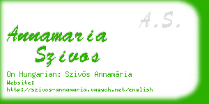 annamaria szivos business card